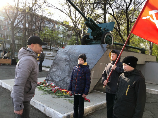 Митинг у Памятника бойцам 174 артдивизиона имени Комсомола Удмуртии.